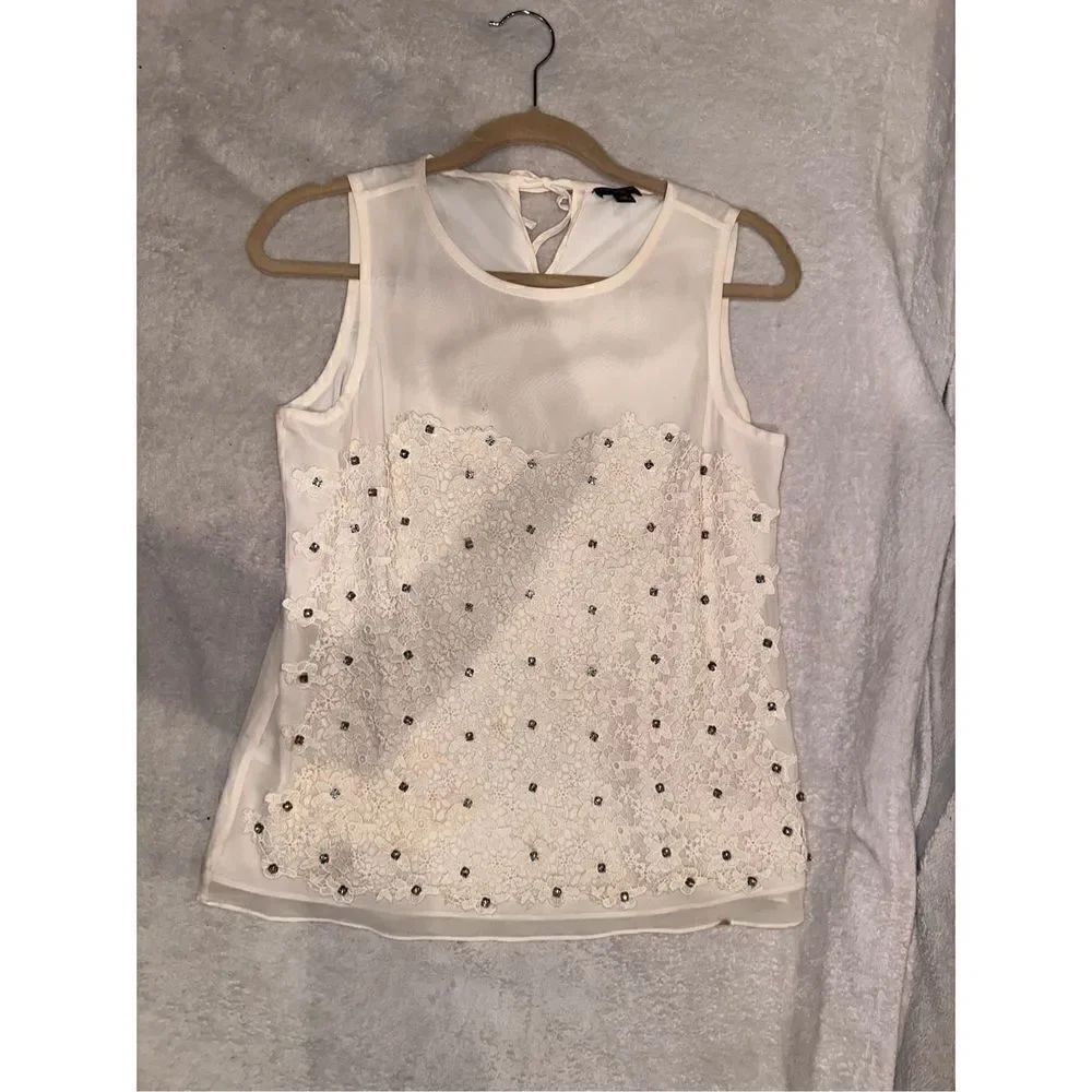 Ann Taylor size S blouse top women flower lace